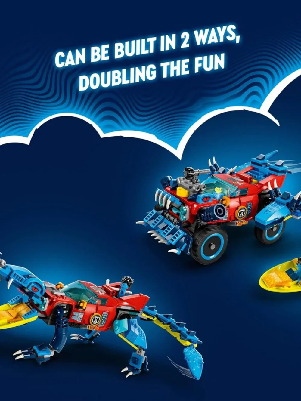 NEW LEGO DREAMZzz Crocodile Off-Road Car Truck Boat 71458 Minifigures 494 Pieces